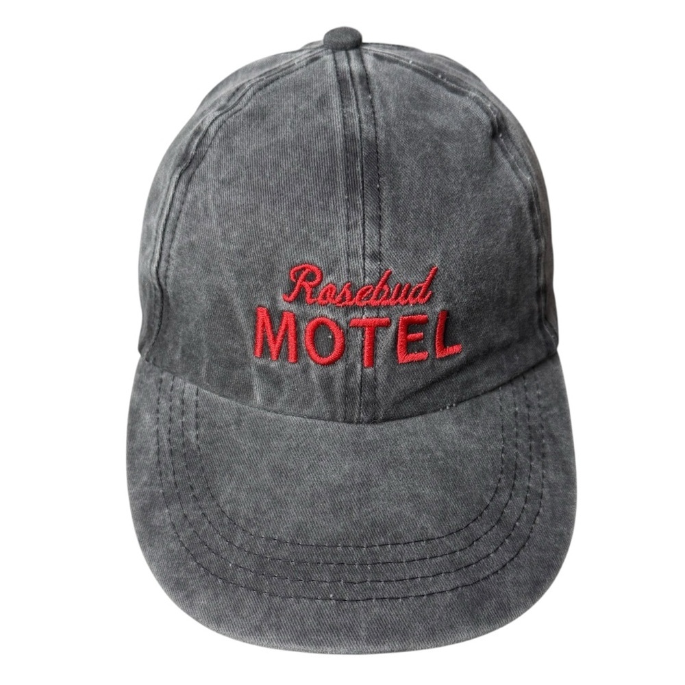 4/$25 Rosebud Motel Schitts Creek Baseball Cap Hat Adjustable Gray Acid Wash - Picture 2 of 9